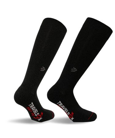 Travelsox Adult Compression Socks Black Large - Buy Online on GoSupps.com