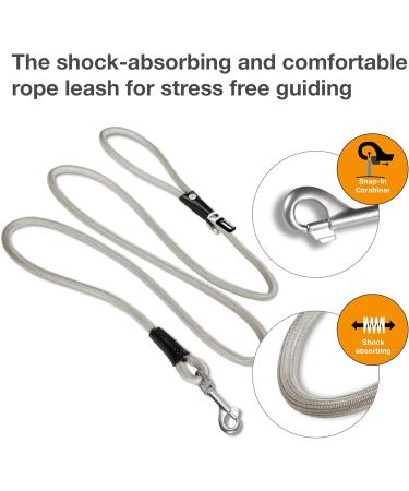 Stretch Comfort Leash Gray M | International Shipping | Durable & Stylish Dog Leash - Buy Online on GoSupps.com