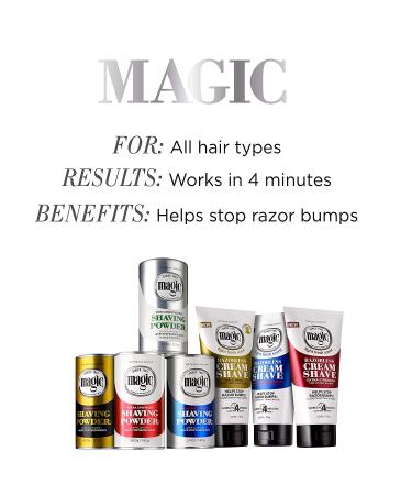 SoftSheen-Carson Magic Razorless Shaving Cream for Men - 6 oz Hair Removal Depilatory Cream - Regular Strength, Works in 4 Minutes - No Razor Needed - Buy Online on GoSupps.com