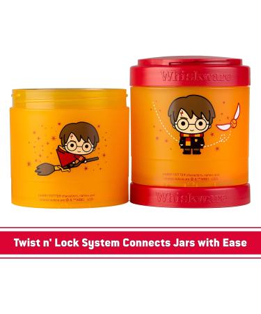 Whiskware Harry Potter Stackable Snack Cups - Set of 3 for Toddlers and Kids, Perfect for School and Travel - BPA-Free Containers with Harry Potter Design - Buy Online on GoSupps.com