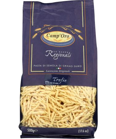 Camp'Oro Le Regionali Italian Pasta, Trofie, 17.6 Ounce (Pack of 16)