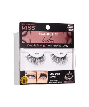 KISS Magnetic Eyelashes Tempt - 1 Pair Synthetic False Lashes with 5 Double Strength Magnets | Shop Now for International Shipping - Buy Online on GoSupps.com
