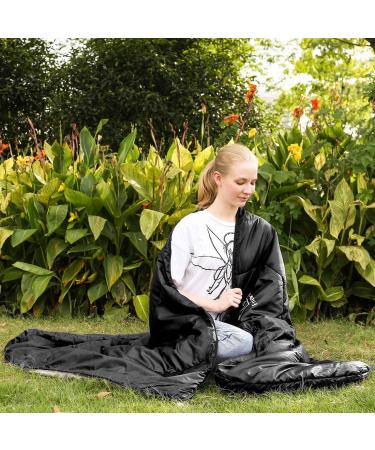 Friendriver XL Size Upgraded Camping Sleeping Bag | 4 Seasons Warm & Cool | Lightweight & Waterproof | Ideal for Adults & Children | Perfect for Travel & Outdoor Activities | Black Single - Buy Online on GoSupps.com