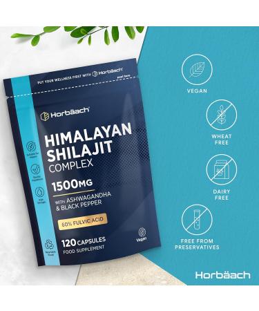 Horbaach Shilajit Pure Himalayan Capsules 15000mg 201 Extract 60 Fulvinezuur Pur Shilajitcapsules by Horbach - Buy Online on GoSupps.com