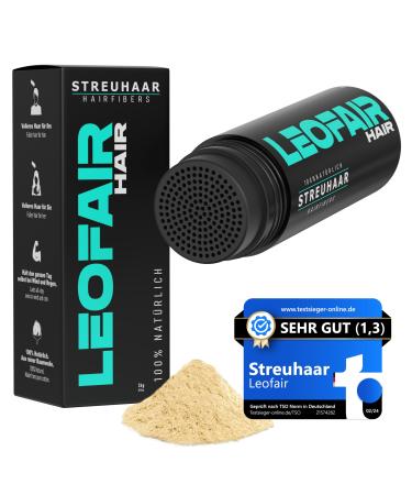 Leofair hair compression - 100% natural - scatter hair for full and dense hair in seconds!Premium hairdressing quality - 28g - Perfect look for men & women (light blonde)