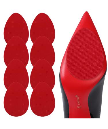 GQTJP Red Shoe Sole Protector for High Heel  Red Bottom Protectors  Sole Protector Heel Grips  Shoe Grips on Bottom of Shoes  Non Slip Shoe Pad Grips Shoe Gummies for Bottom of Heels (Red - 4 Pairs) (Red - 4 Pairs)