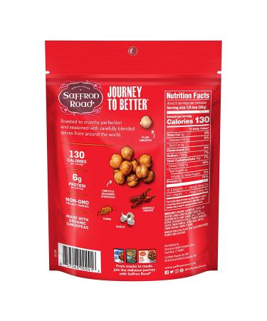 Saffron Road Chipotle Crunchy Chickpea Snack 6oz | Gluten Free, Non-GMO, Vegan - Buy Online on GoSupps.com