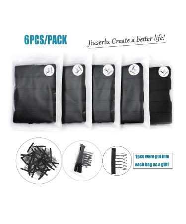 Adjustable Black Elastic Bands for Wigs - 6 PCS 1 Inch Adjustable Straps for Wig Making - Buy Online on GoSupps.com