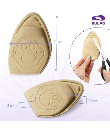 Sulpo 2 Pair Bale Poles for Large Shoes - EVA Foam Foot Pain Relief Pad Sponge Heel Cushion & Toe Filler | Universal Fit Beige - Buy Online on GoSupps.com