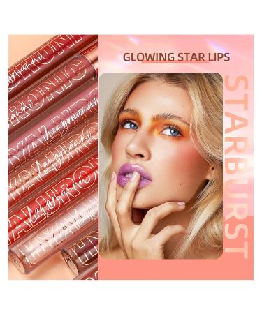 6PCS Lasting Plump Shine Lip Gloss Set | Moisturizing Hyaluronic Acid & Crushed Diamond Lipstick | Non-Sticky Glitter Liquid Lipstick for Vibrant Color - Buy Online on GoSupps.com