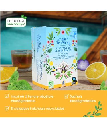 English Tea Shop - Organic cold brew iced tea - Natural organic ice tea - 20 cold brew tea bags to create refreshing sugar-fr - Buy Online on GoSupps.com