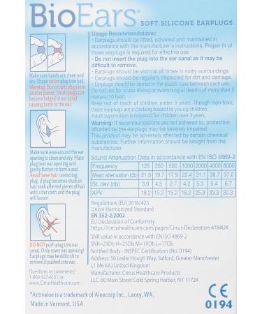 BioEars 41304 Soft Silicone Earplugs with ACTIValoe - 6 Pairs, Premium Protection from Water and Noise - Buy Online on GoSupps.com