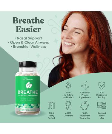 Eu Natural BREATHE - Sinus & Lungs Support - 60 Vegetarian Capsules - Buy Online on GoSupps.com