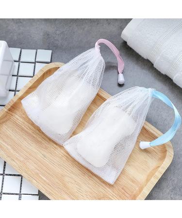 Exfoliating Mesh Soap Pouch | Bubble Foam Net Soap Sack | Orange Drawstring Holder for Body & Facial Cleaning - Buy Online on GoSupps.com