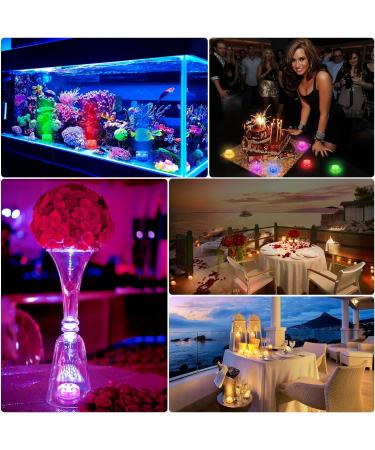 Daphomeu Mini Underwater LED Lights - Waterproof RGB Lights for Aquarium Pool Garden Wedding & Christmas Decor with Remote Control - Buy Online on GoSupps.com