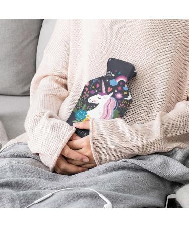 Floral Unicorn Hot Water Bottle - Rubber Pain Relief & Cramps Therapy Bag - Buy Online on GoSupps.com
