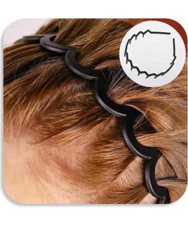 WLLHYF 3 Pieces Sharks Tooth Hair Comb Plastic Non Slip Headband Wavy Teeth Hair Hoop Fashion Effortless Hairband Hair Accessory for Women Girls Men Black - Buy Online on GoSupps.com