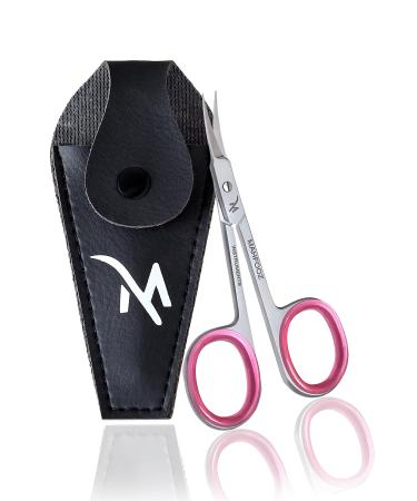 Cuticle Scissors Beauty Scissors for Trimming Eyebrows Nose Hair Finger & Toe Nail Care (Cuticle Scissors) Cuticle Scissors Ring Pink