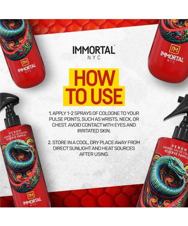 Immortal NYC Reserve Venom Premier After Shave For Men 17 oz- Moisturizing and Refreshing Fruity Floral Men's Cologne - Buy Online on GoSupps.com