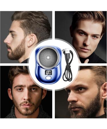 Electric Shavers for Men - Electric - Portable Electric Shavers for Men Type C Fast Charging Electric with Digital Display for Home Travel Blue - Buy Online on GoSupps.com