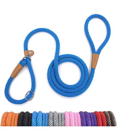 lynxking tow lines for dogs dog leash retriebeleine Kleine Zugleine for small medium-sized large dogs (blue train stop 1.3cm x 240cm) Train stop-1.3cm x 240cm Blue
