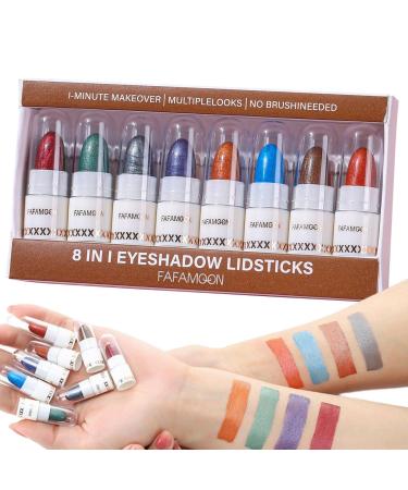 Eyeshadow Pencil Set - Waterproof Pearlescent Eyeshadow Stick Set Cream Eye Shadow Pencil Shimmer Eye Pencil Brightener Highlighter Eyeliner Crayon for Daily Use Tmay