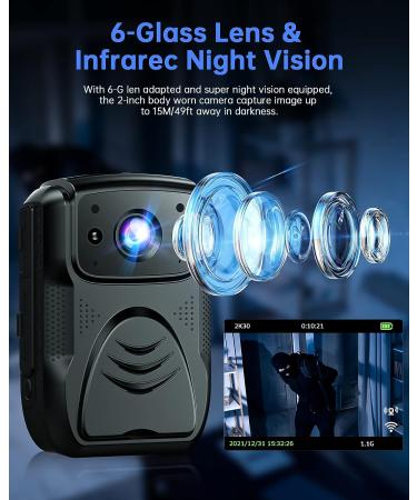 LAMTTO 4K Police Body Cam | WiFi GPS | 64GB SD Card | 4000mAh | Wearable Security Camera - Buy Online on GoSupps.com