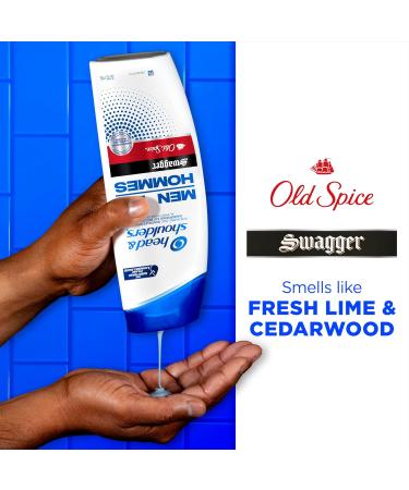 Head and Shoulders Mens 2 in 1 Dandruff Shampoo and Conditioner Anti-Dandruff Treatment Old Spice Swagger for Daily Use Paraben Free 613 mL - Buy Online on GoSupps.com