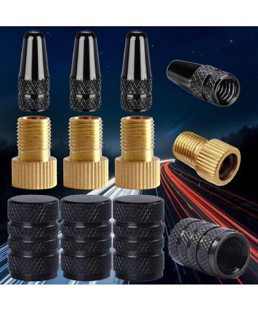 HSINMAXit Presta to Schrader Valve Adapter Pack of 12 with Alloy Schrader Valve Cap - Brass Air Pump Converter for Car Tire Caps - Buy Online on GoSupps.com