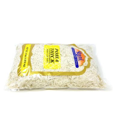 Rani Poha (Powa) 64oz (4lbs) - Medium-Cut Flattened Rice, All Natural, Vegan, Gluten-Friendly - Indian Origin - Bulk 4 Pound Pack - Buy Online on GoSupps.com