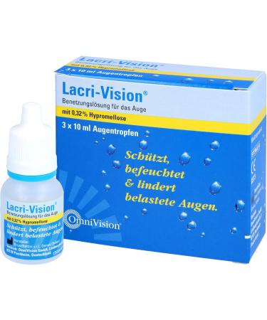 Lacri Vision Eye Drops - Soothing Relief for Dry Eyes | 3x10 ml | International Shipping Available - Buy Online on GoSupps.com