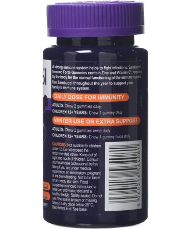 SAMBUCOL IMMUNO FORTE GUMMIES 30 Count (Pack of 1) 30 Count (Pack of 1) Single - Buy Online on GoSupps.com