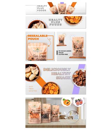 Healthy Plus Foods Natural Dried Apricots 10oz - Sun Dried, Sulphur-Free, No Sugar Added | Resealable Bag - Buy Online on GoSupps.com