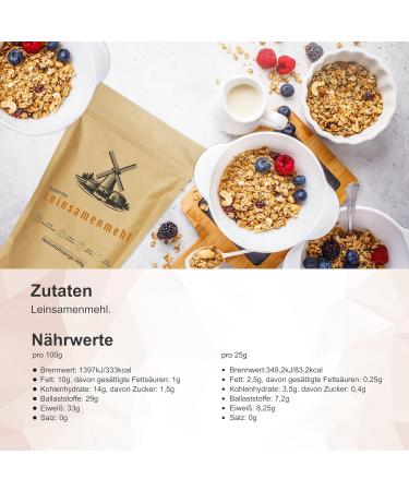 Nare Egg Linseed Flour - 30% Protein - Organic Natural Protein Powder for Smoothies Shakes Baking - 500g Meal Replacement - Buy Online on GoSupps.com