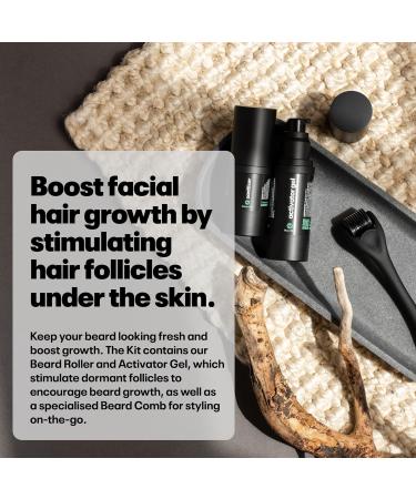 Numan Grooming Beard Growth Kit - Activator Serum, Derma Roller, Cleanser & Beard Comb for Fuller, Stronger Beard - Buy Online on GoSupps.com