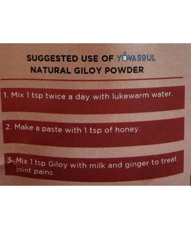 TARIBA Natural Giloy Powder Giloy/Guduchi/Gulvel Stem Powder (Pack of 2). - Buy Online on GoSupps.com