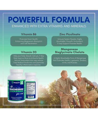 Premium Magnesium Complex | 1321mg Blend, 300mg Elemental Magnesium | Citrate, Chelate, Gluconate, L-Threonate, Malate, Oxide, Bisglycinate | 120 Capsules - Buy Online on GoSupps.com