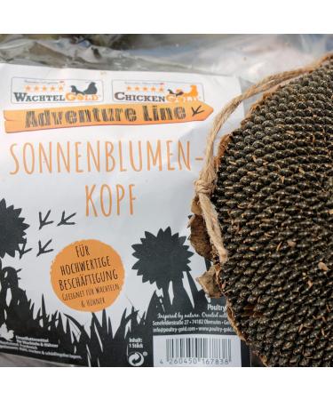 WachtelGold Sunflower Head - 1 Piece: Ideal Enrichment for Quails - Shop Internationally - Buy Online on GoSupps.com