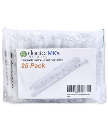 Disposable Vaginal Applicators (25-Pack) Fits Premarin Estrace Contraceptive Gels and Many Other Creams Individually Wrapped Applicator with Dosage Markings by Doctor MK's 25 Count (Pack of 1)