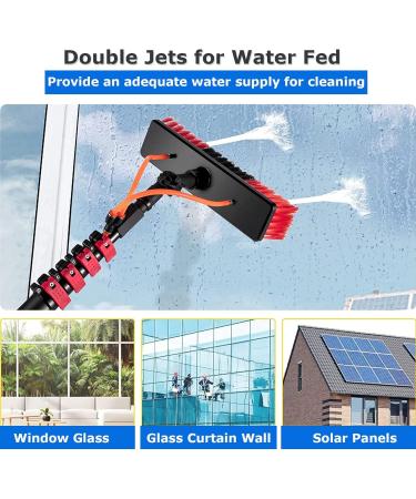 Window Cleaning Kit with Extension Pole Water Fed Pole Brush System Telescopic Window Cleaning Tools 12-39 Feet Extendable pole with 55cm Brush 55cmbrush-24FT/7.2M 35cm Brush Head 8M/27FT - Buy Online on GoSupps.com