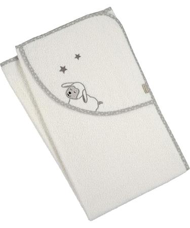 Sterntaler Baby Hooded Towel - 100% Cotton Quick Drying Bath Poncho for Infants | Emmi & Stanley Sheep Design | Perfect for Babies from 0 Months - Buy Online on GoSupps.com