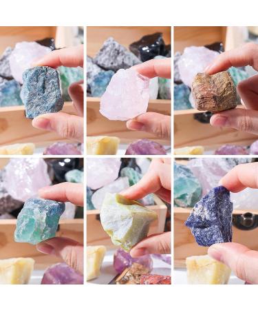 HAKACC 1300G Coarse Madagascar Crystal Healing Stones Set - Natural Semi-Precious Raw Stones for Meditation Therapy & Decor - Buy Online on GoSupps.com