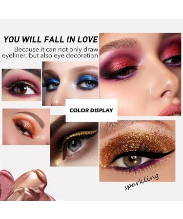 Immetee Glitter Liquid Eyeshadow Set - 9 Colors Shimmer Metallic Eye Shadow Stick Kit | Long Lasting, Waterproof, High Pigmented Eyeliner | Multi-color Set - Buy Online on GoSupps.com