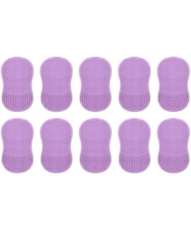 Face Scrubber Manual Deep Cleaning Face Scrubbing Silicone Brush Manual Massaging Face Scrubber with Soft Bristles for Camping Travelling Purple - Buy Online on GoSupps.com