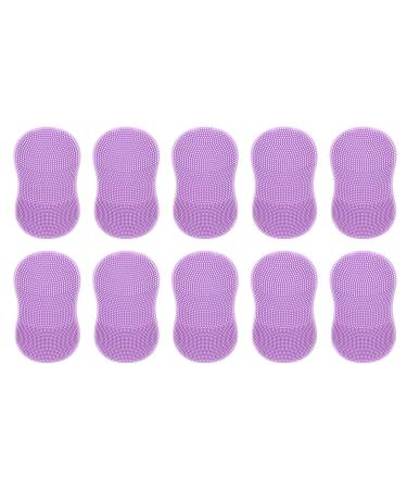 plsyyuw Silicone Face Scrubber - Finger Handle Face Silicone Scrubber Small Brush - Manual Massaging Face Scrubber with Soft Bristles for Camping Travelling Purple