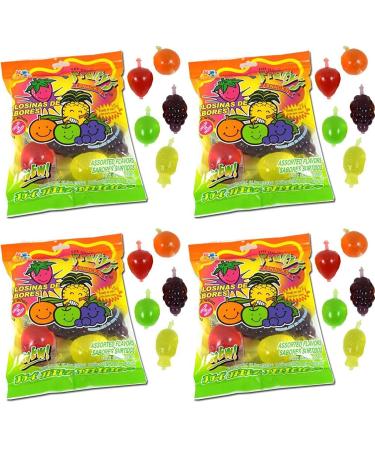 Din Don Fruity's JU-C Jelly Fruit Snacks Pack of 4 - 3 pack, 3 pack - 11.3 Ounce (Pack of 4)