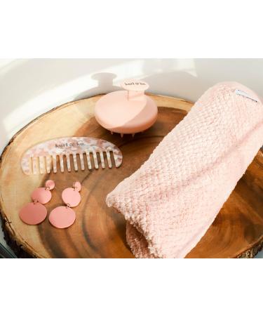 KURL & KO Microfiber Hair Towel Wrap for Women | Anti-Frizz Quick Drying Hair Turban | Lightweight & Absorbent Pink Hair Wrap - Buy Online on GoSupps.com