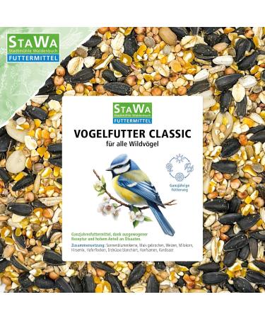 STAWA Bird Food Classic - Premium Wild Bird Food for Forest & Garden Birds 5 kg Balanced Year-Round Mix - Buy Online on GoSupps.com