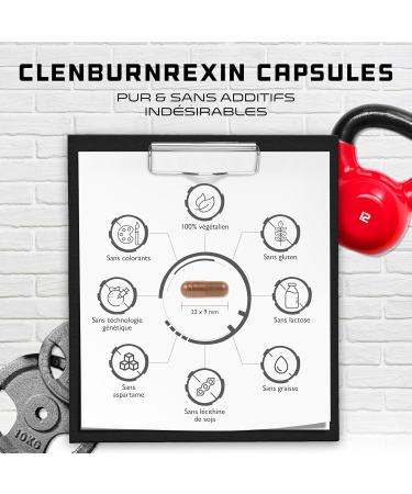 Clenburnrexin - Ultra High Dosage - 180 Capsules - Citrus Aurantium + Green Tea Extract + Garcinia Cambogia + Caffeine + Acetyl L-Carnitine + Green Coffee - High Dose - Vegan - Buy Online on GoSupps.com