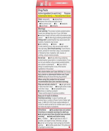 Infants' Tylenol Acetaminophen Liquid Cherry Medicine 2 fl. oz - Buy Online on GoSupps.com